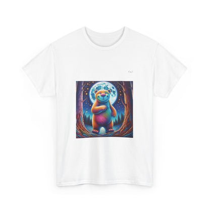 Whimsical Bear Unisex Heavy Cotton Tee - Cozy Design for Nature Lovers