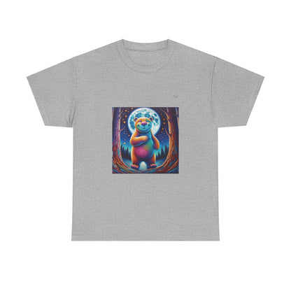 Whimsical Bear Unisex Heavy Cotton Tee - Cozy Design for Nature Lovers