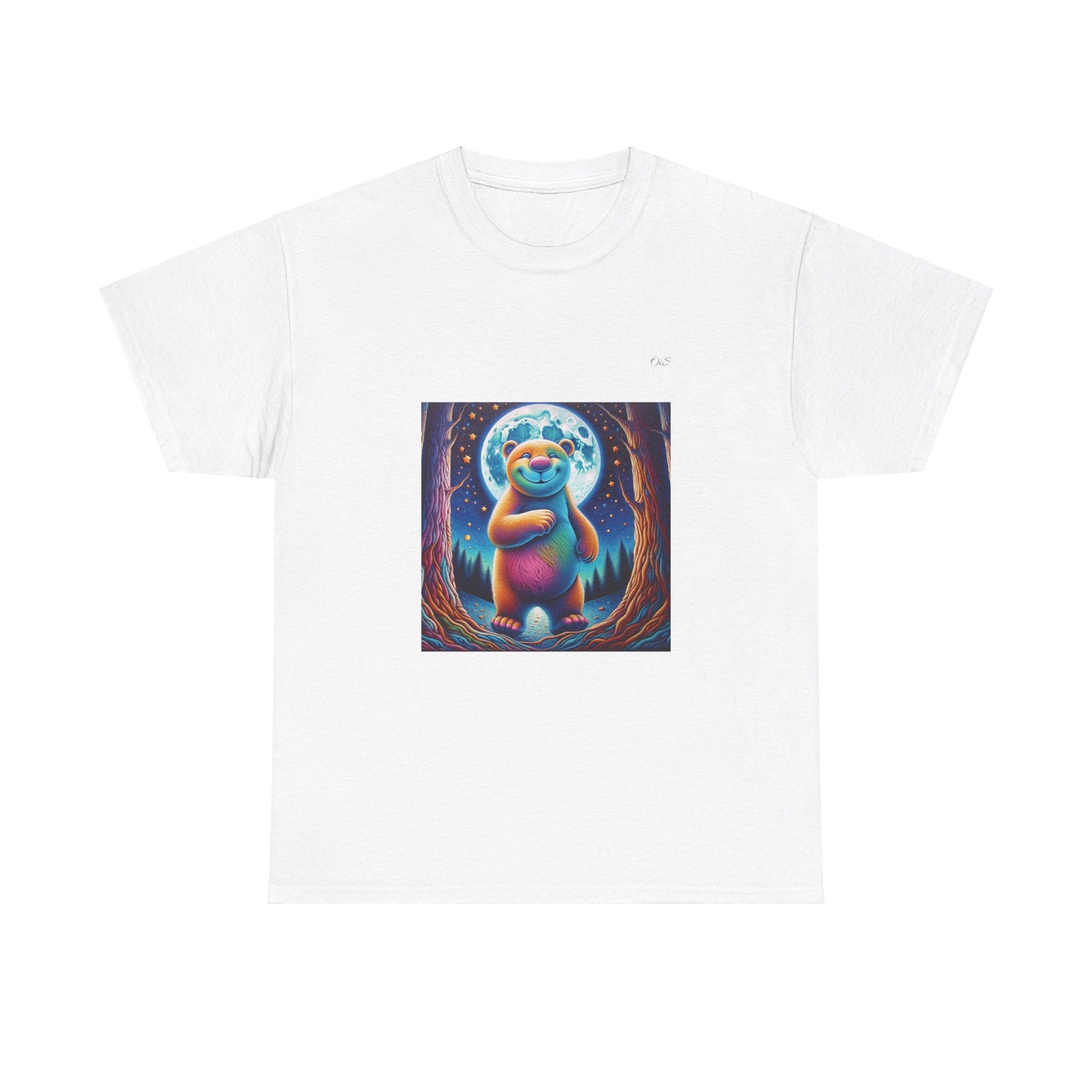 Whimsical Bear Unisex Heavy Cotton Tee - Cozy Design for Nature Lovers