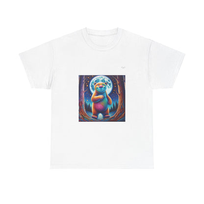 Whimsical Bear Unisex Heavy Cotton Tee - Cozy Design for Nature Lovers